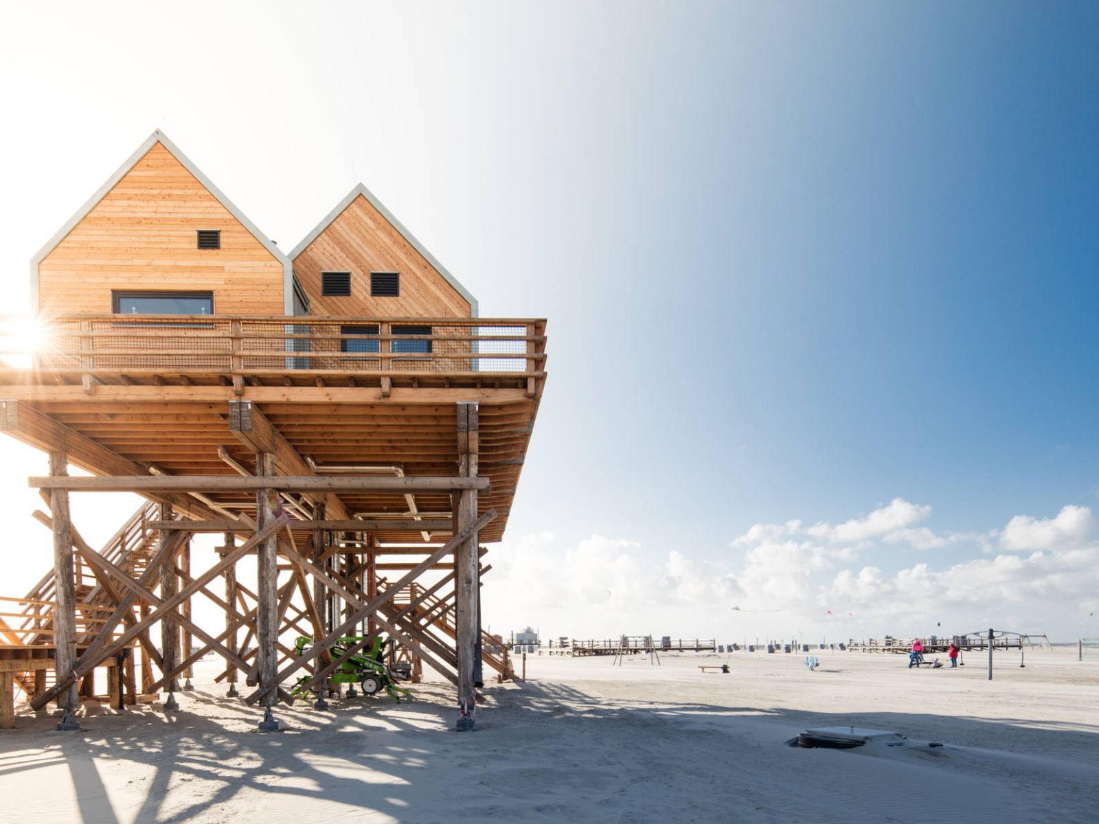 [Translate to Englisch:] St. Peter-Ording Strand mit Haus